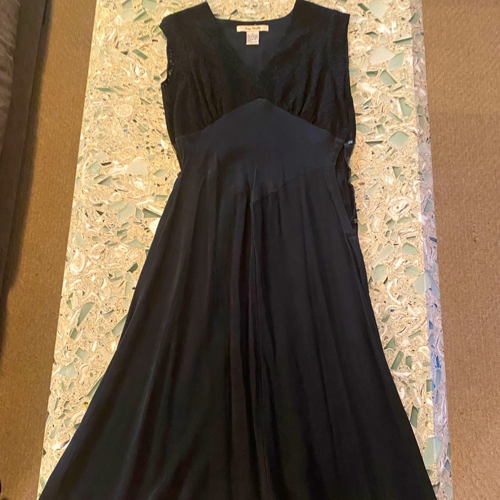 Free People Smal Black Empire Dress
